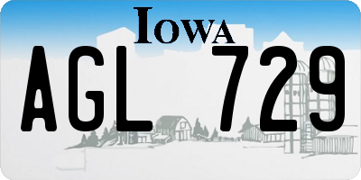 IA license plate AGL729