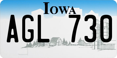 IA license plate AGL730