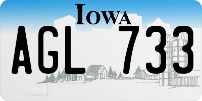 IA license plate AGL733