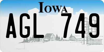 IA license plate AGL749