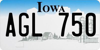 IA license plate AGL750