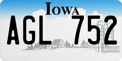 IA license plate AGL752