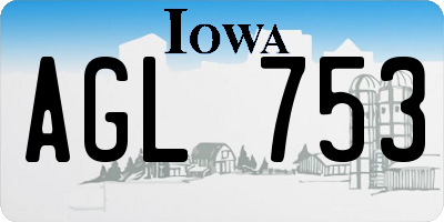 IA license plate AGL753