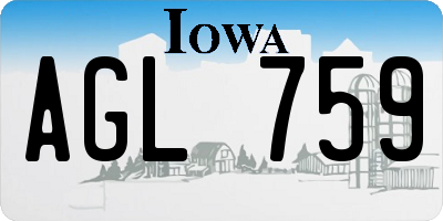 IA license plate AGL759