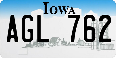 IA license plate AGL762