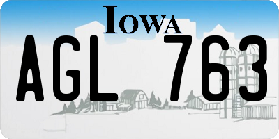 IA license plate AGL763