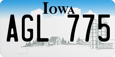 IA license plate AGL775