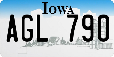 IA license plate AGL790