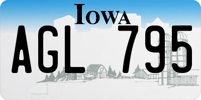 IA license plate AGL795