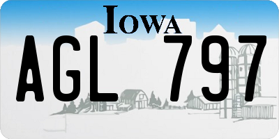 IA license plate AGL797