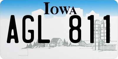 IA license plate AGL811