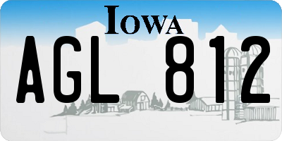 IA license plate AGL812