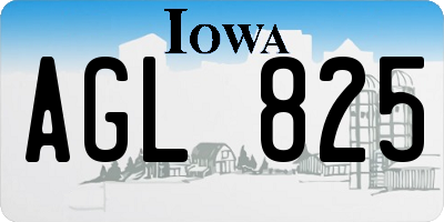 IA license plate AGL825