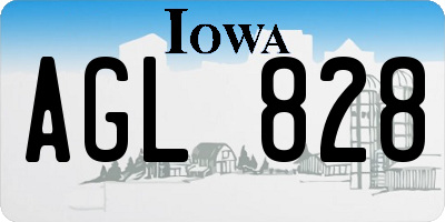 IA license plate AGL828