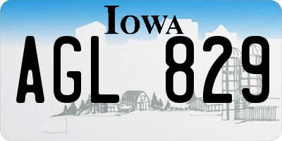 IA license plate AGL829