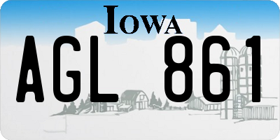 IA license plate AGL861