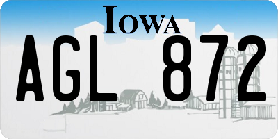 IA license plate AGL872