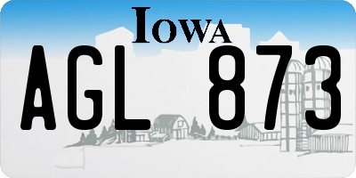 IA license plate AGL873