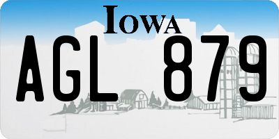 IA license plate AGL879