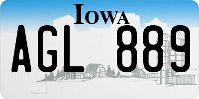 IA license plate AGL889