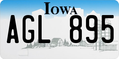 IA license plate AGL895