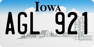 IA license plate AGL921