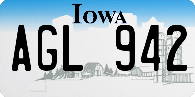 IA license plate AGL942