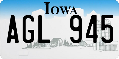 IA license plate AGL945