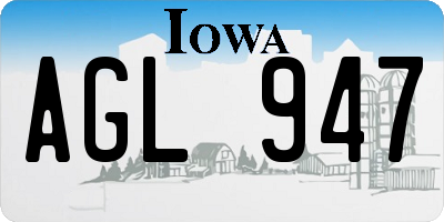 IA license plate AGL947
