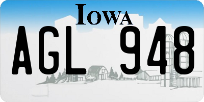 IA license plate AGL948