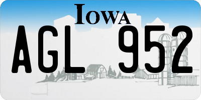 IA license plate AGL952
