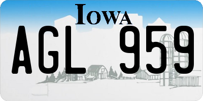 IA license plate AGL959