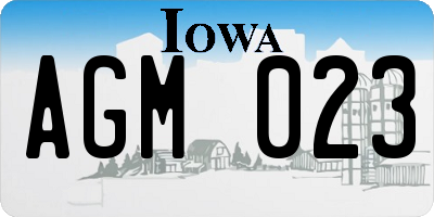 IA license plate AGM023