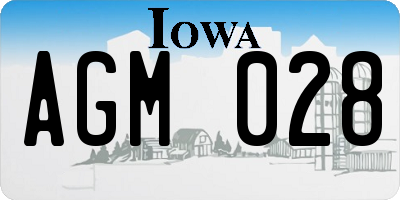 IA license plate AGM028