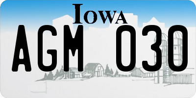 IA license plate AGM030