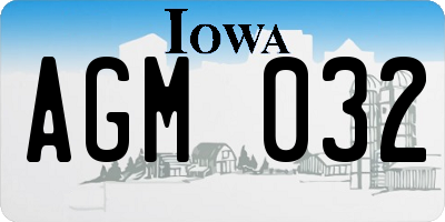 IA license plate AGM032