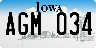 IA license plate AGM034