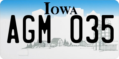 IA license plate AGM035