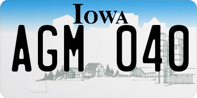 IA license plate AGM040