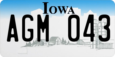 IA license plate AGM043