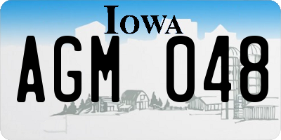 IA license plate AGM048