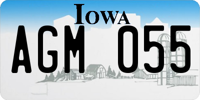 IA license plate AGM055