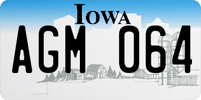 IA license plate AGM064