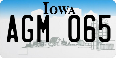IA license plate AGM065