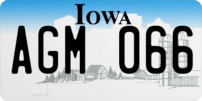 IA license plate AGM066