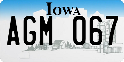 IA license plate AGM067