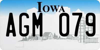 IA license plate AGM079