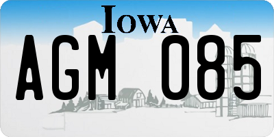 IA license plate AGM085