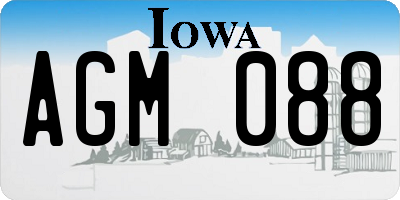 IA license plate AGM088