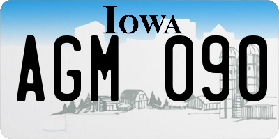 IA license plate AGM090
